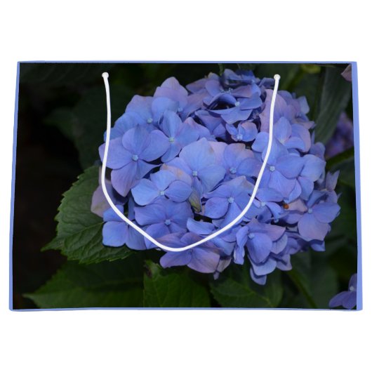 Rustikale Lila Hydrangea macrophylla Große Geschenktüte (Vorderseite)