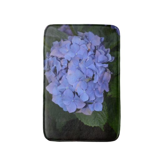 Rustikale Lila Hydrangea makrophylla Badematte (Vorderseite Vertikal)