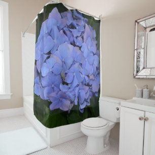 Rustikale Lila Hydrangea makrophylla Duschvorhang