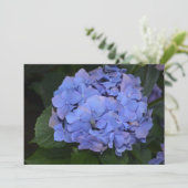 Rustikale Lila Hydrangea makrophylla Einladung (Stehend Vorderseite)