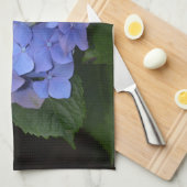 Rustikale Lila Hydrangea makrophylla Geschirrtuch (Viertel Falte)