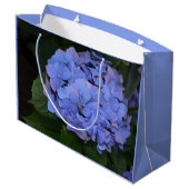 Rustikale Lila Hydrangea makrophylla Große Geschenktüte (Rückseite Schrägansicht)