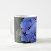 Rustikale Lila Hydrangea makrophylla Kaffeetasse (Vorderseite Links)
