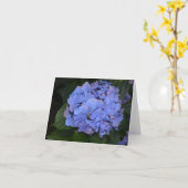 Rustikale Lila Hydrangea makrophylla Karte (Gelbe Blume)