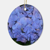 Rustikale Lila Hydrangea makrophylla Keramik Ornament (Links)