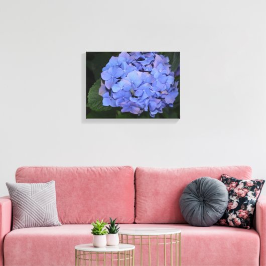 Rustikale Lila Hydrangea makrophylla Leinwanddruck (Insitu (Wohnzimmer))