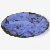 Rustikale Lila Hydrangea makrophylla Pappteller (Schrägansicht)