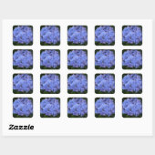 Rustikale Lila Hydrangea makrophylla Quadratischer Aufkleber (Blatt)