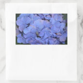 Rustikale Lila Hydrangea makrophylla Rechteckiger Aufkleber (Tasche)