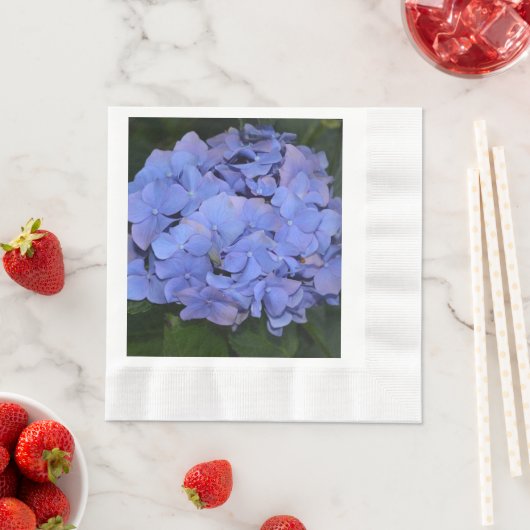 Rustikale Lila Hydrangea makrophylla Serviette (Beispiel)