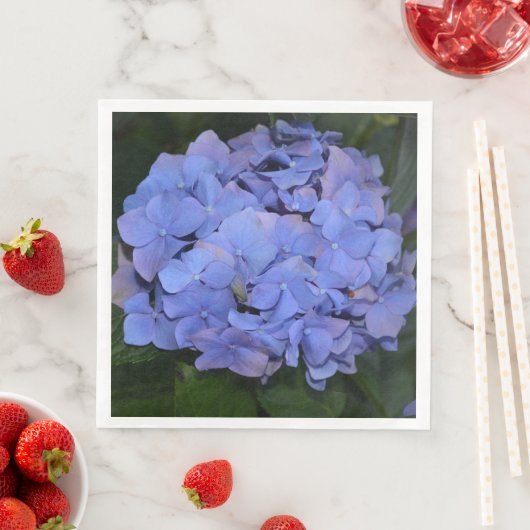 Rustikale Lila Hydrangea makrophylla Serviette (Beispiel)