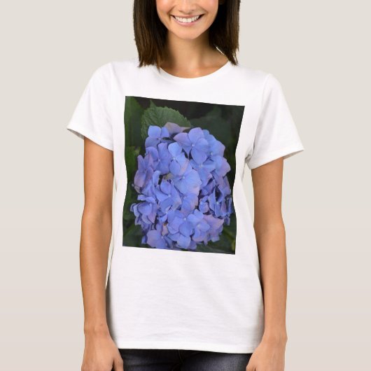 Rustikale Lila Hydrangea makrophylla T-Shirt (Vorderseite)