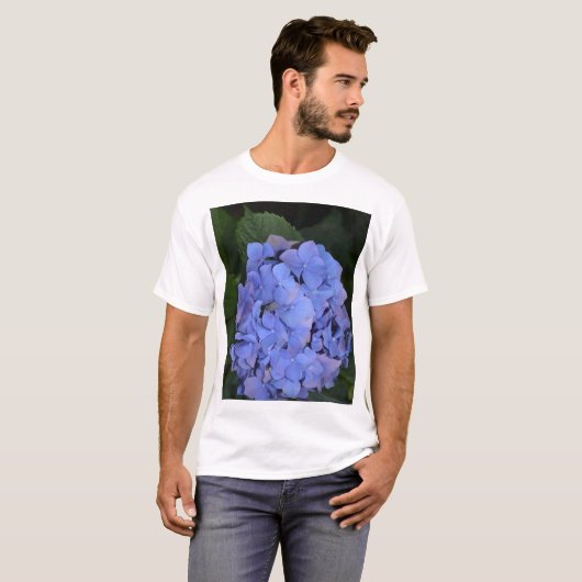 Rustikale Lila Hydrangea Makrophylla T - Shirt (Vorne ganz)