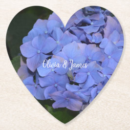 Rustikale Lila Hydrangea makrophylla Untersetzer