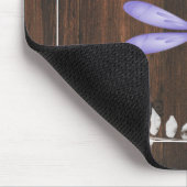 Rustikale Lila Libelle, Personalisierte Maus Pad Mousepad (Ecke)