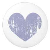 Rustikale lila Liebe Herztür oder Schublade ziehen Keramikknauf (Vorderseite)