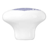 Rustikale lila Liebe Herztür oder Schublade ziehen Keramikknauf (Seitenansicht)