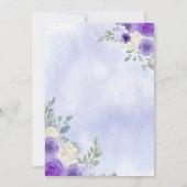 Rustikale Lila Lilac Butterflies Babydusche Einladung (Rückseite)