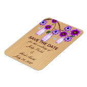 Rustikale lila Mason Gläser Save The Date Magnet (Linke Seite)