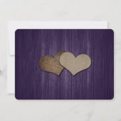 Rustikale Lila Mason Jar Holzwinger Hochzeit Save The Date (Rückseite)