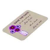Rustikale Lila Mason Jar speichern das Date Magnet (Linke Seite)