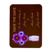 Rustikale Lila Mason Jar speichern das Date Magnet (Vertikal)