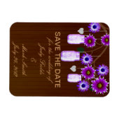 Rustikale Lila Mason Jars speichern das Date Magne Magnet (Horizontal)