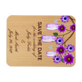 Rustikale Lila Mason Jars speichern das Date Magne Magnet (Horizontal)
