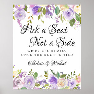 Rustikale Lila Rose Blumenzeremonie Poster