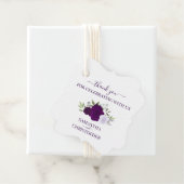 Rustikale Lila Rose Elegante Hochzeit Vielen Dank Geschenkanhänger (Beispiel)