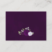 Rustikale Lila Rose Hochzeitswebsite Begleitkarte (Rückseite)