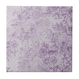 rustikale lila, Shabby Chic, blasse Lavendelfloral Fliese