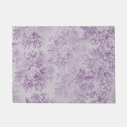 rustikale lila, Shabby Chic, blasse Lavendelfloral Fußmatte (Vorderseite)