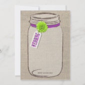 Rustikale lila u. grüne einladung (Rückseite)