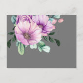 Rustikale Lila UAWG Nuestra Boda Einladungspostkarte (Rückseite)