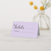 Rustikale Lila und blumengeschmückte Hochzeitssitz Platzkarte (Vorderseite)