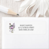 Rustikale Lila Violett Wasserfarben Blumenmason Ja (Insitu)