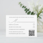 Rustikale Lila Wasserfarbenblütenhochzeit RSVP Karte (Stehend Vorderseite)