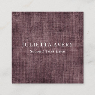 Rustikale Lila Weine Textur Beruflich Quadratische Visitenkarte