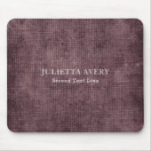 Rustikale Lila Weintextur Mousepad (Vorne)