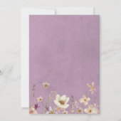 Rustikale Lila Wildblume Bridal Brunch Einladung (Rückseite)