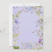 Rustikale Lila Wildblume Lila Brautparty Einladung (Rückseite)