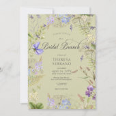Rustikale Lila Wildblume Sage Bridal Brunch Einladung (Vorderseite)