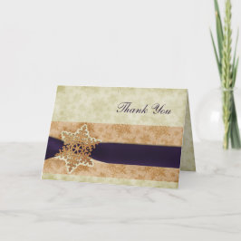 rustikale lila Winterhochzeit Danke