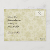 rustikale lila Winterhochzeit Danke Postkarte (Rückseite)