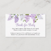 Rustikale Lilac Blume Babydusche buchen Begleitkarte (Vorderseite)