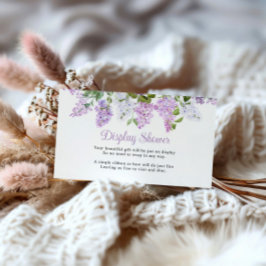 Rustikale Lilac-Blume Display-Dusche Begleitkarte