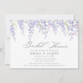 Rustikale Lilac Horizontal Bridal Dusche Einladung (Vorderseite)