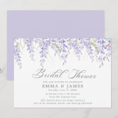 Rustikale Lilac Horizontal Bridal Dusche Einladung (Vorne/Hinten)