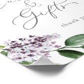 Rustikale Lilac-Karten und Geschenke-Zeichen Poster (Ecke)